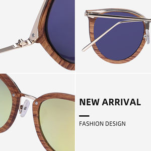 Gafas de Sol Retro Clásicas UV400 de Bambú Natural, Gafas de Sol Polarizadas de Diseño de Lujo para Hombre y Mujer, Gafas de Sol de Madera Marrón con Forma de Ojo de Gato - Product Image 4