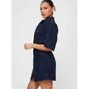 Nuevo Diseño al por Mayor: Vestido Mini de Mezclilla Oscuro - Product Image 2