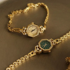 Orologio da Donna Vintage con Quadrante Piccolo Placcato Oro di Alta Qualità <span class=keywords><strong>Orologi</strong></span> di Lusso Antichi al Quarzo Regalo Gioiello Orologio da Polso - Product Image 2