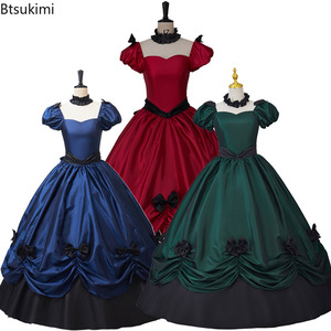 Vestido de Gala Rojo Vino <span class=keywords><strong>Southern</strong></span> <span class=keywords><strong>Belle</strong></span>, Estilo Renacentista, Gótico, Victoriano, Rococó, Disfraz de Teatro, Vestido de Halloween - Product Image 1
