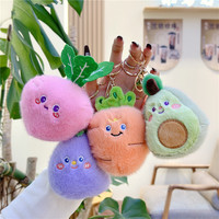 Nieuwe fruit- en groentepluche speelgoedtas accessoire pop sleutelhanger cartoon klauwautomaat cadeau creatieve rugzakhanger