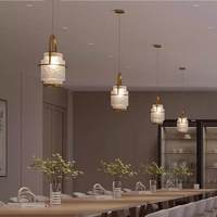 Lustre LED de Luxe Nordique Simple pour Restaurant, Design Moderne, 3000K, Verre et Fer, Idéal pour la Restauration, les Restaurants Hot Pot, les Cafés et les Comptoirs de Bar