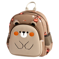 Ensemble sac à dos et sac à déjeuner pour enfants, 3-6 ans, garçons et filles, motif ours mignon, polyester, cartable préscolaire