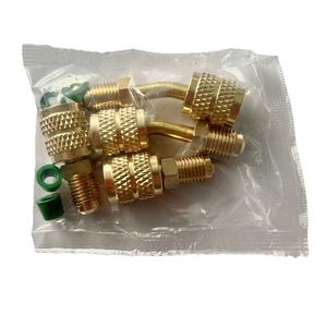 Conector de latón para aire acondicionado R22 R410, codo de 45 grados y cabezal recto con juego de juntas tóricas para uso doméstico - Product Image 5