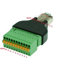 Adaptateur RJ50 mâle-femelle vers 10P10C, connecteur NI9949 RJ50 vers bornes à vis sans soudure pour DVR CCTV, accessoire CCTV