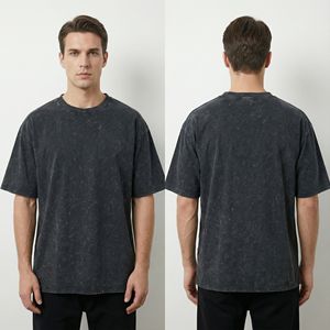 Camiseta <span class=keywords><strong>de</strong></span> Algodón <span class=keywords><strong>de</strong></span> Alta Calidad, Estilo Casual, Personalizada, al por Mayor, Vintage, Desgastada, Estilo Urbano, para <span class=keywords><strong>Hombre</strong></span>, Talla Grande, Lavada al Ácido, Unisex - Product Image 2