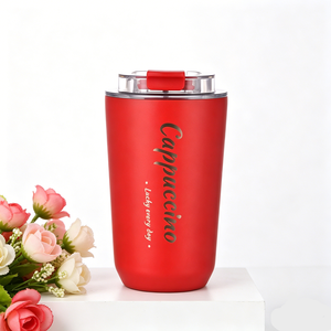 <span class=keywords><strong>Tazza</strong></span> da <span class=keywords><strong>Caffè</strong></span> in Metallo, <span class=keywords><strong>Thermos</strong></span> in Acciaio Inox 304, Apertura con Un Solo Pulsante, Borraccia Termica con Coperchio, Grande Capacità - Product Image 2