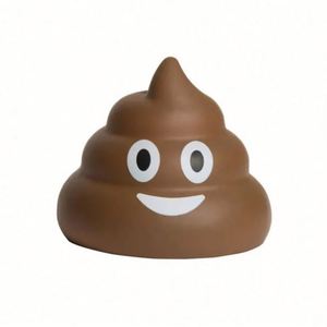 Jouets anti-stress souples à presser avec logo imprimé en forme de boule, sourire, caca, pour cadeaux promotionnels - Product Image 1
