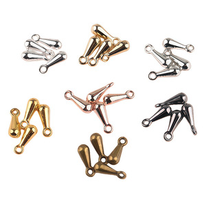Chaîne d'extension en alliage plaqué argent pour pendentif en forme de larme, pour la fabrication de colliers, accessoires de bijouterie - Product Image 2