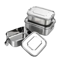 Yolecen Lihong Offre Spéciale en acier inoxydable hermétique boîte à Bento compartiment de récipient alimentaire boucles d'étanchéité couvercles boîte en acier inoxydable