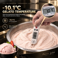 Machine à gelato verticale à refroidissement par air avec contrôle de la production en surplus, congélateur commercial à agitation continu, machine à glace dure professionnelle