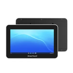 Green Touch 7 pouces IP 65 écran étanche industriel moniteur tactile à cadre fermé résolution 1024x600 argent LCD pour kiosque