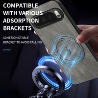 Nouvelle coque de téléphone à chargement magnétique sans fil en cuir à motif pour Google Pixel 6 6A 7 8 8A 9 9A 10 11Pro XL