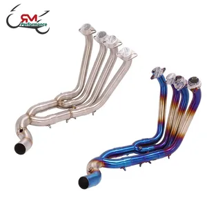 For Yamaha YZF R6 2017 2018 2019 2020 Motorcycle Exhaust System Escape Slip On Front Tube Link Pipe Connect Original Muffler