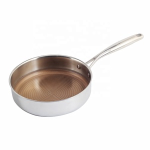 <b>Copper</b> 3 Ply Stainless Steel Honeycomb Non Stick <b>Frying</b> <b>Pan</b> Professional Cookware for Induction, Gas and Electric - Product Image 2