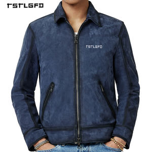 OEM ODM Men's Outerwear Faux <b>Suede</b> <b>Jacket</b> Khaki Nubuck Lined Regular Fit Zip-Up Casual Wear - Product Image 5