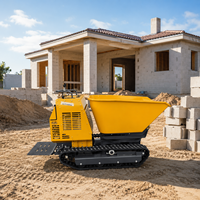 Hochleistungs-Mini-Dumper-Truck mit Hydraulischem Raupenlader, Frontlader und Selbstladefunktion für