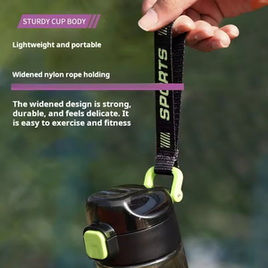 Bouteille d'eau sportive en plastique pour étudiants, résistante aux chutes, aux hautes températures, gourde portable, personnalisable - Product Image 4