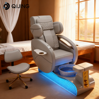 Fauteuils de Massage Électriques de Pédicure Style Européen Fauteuil Spa pour Pieds à Lumière Flottante Ensemble de Fauteuils Manucure Pédicure pour Salon de Beauté