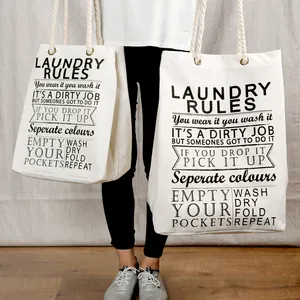Maßge schneiderte Einkaufstasche aus Baumwoll-Canvas mit individuell bedrucktem Logo