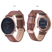 Fornitore di orologi di marca cinese, orologio da polso da uomo impermeabile con cinturino in pelle italiana