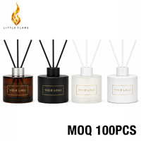 Diffuseur de parfum à bâtonnets LF, Décoration de resort, Accueil des invités, Récipient rond noir, Couvercle argenté, Bâtonnets blancs, Maison, Marque privée, OEM, ODM