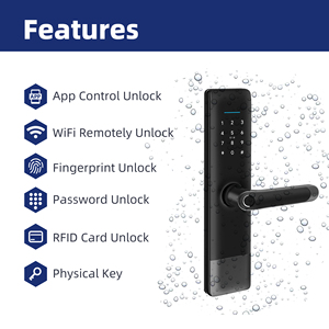 Liliwise Cerradura Inteligente Digital Tuya Smart Door <b>Lock</b> Biometric Fingerprint Handle Keyless Smart <b>Lock</b> for Airbnb Project - Product Image 3