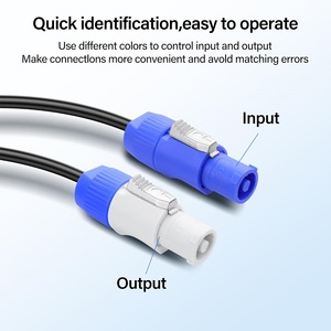 Powercon In Out Power <b>Cable</b> 16AWG 1m Audio <b>Video</b> Connection - Product Image 4