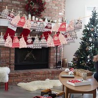 DIY Weihnachts-Adventskalender 24 Stück Jute-Geschenktüten mit Nummern-Aufklebern Clips Schnur Feiertags-Countdown-Beutel