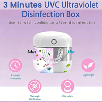 Boîte de stérilisateur UV dentaire Portable étui de retenue orthodontique UV efficace et sûr pour le nettoyage des têtes de brosse accolades