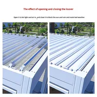 Auvent de gazebo électrique à lames en alliage d'aluminium, imperméable, intelligent, pour une utilisation moderne et simple dans la cour, le jardin et la maison