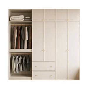Muebles de vestidor minimalistas italianos de fábrica, que ahorran espacio, armario empotrado personalizado y duradero - Product Image 1