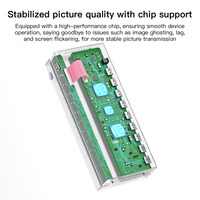 SAMZHE Répartiteur vidéo numérique HD 4K/30Hz 1x8, boîtier métallique, 1 entrée 8 sorties, 1080P/60Hz, pour ordinateur portable, décodeur, téléviseur, projecteur