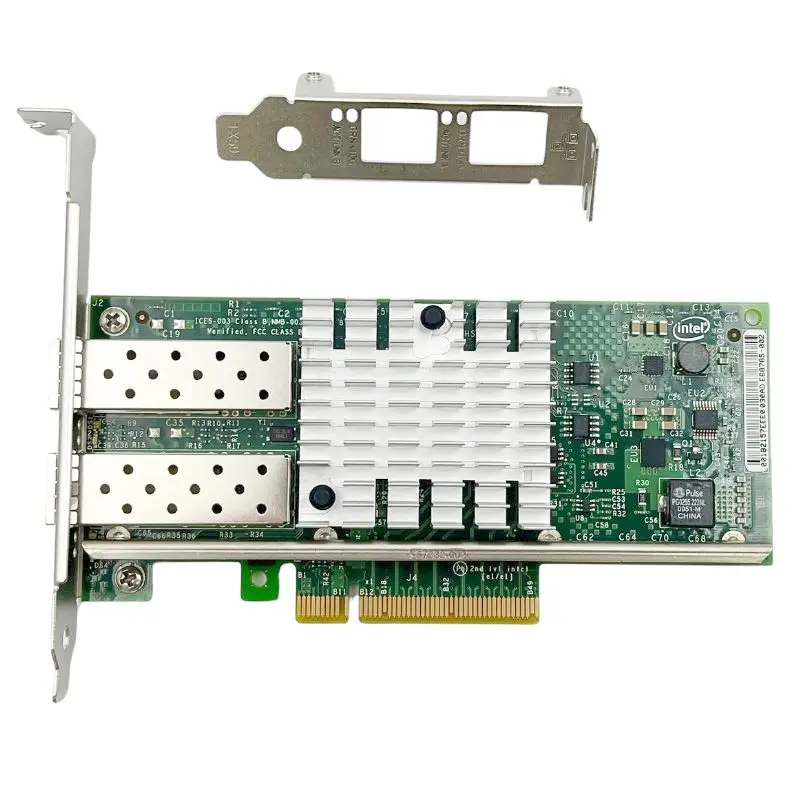Yepyeni Ethernet birleştirilmiş PCIe 2.0x8 2 portlu 10G SFP 5.0 GT/s ağ kartı X520-SR2