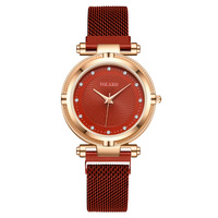 Montre Femme Tendance à Quartz, Sertie de Diamants, Boîtier Métallique, Bracelet Acrylique 30mm – Modèle « Lazy Person » – Meilleure Vente à l'Export