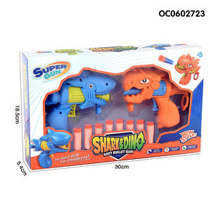 2 Stuks Dinosaurus Haai Vorm Custom Kids Plastic Pistool Speelgoed Zachte Kogel China - Product Image 6