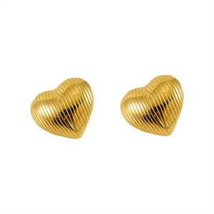 Zogxin Geometric Stud Earrings Gold Plated Wave Design For Women Fashion Jewelry Stainless Steel Earrings - Product Image 5