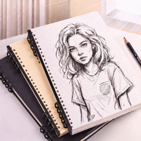 Carnet de croquis personnalisé avec logo, carnet de notes, journal, carnet à spirales en PP, 60 feuilles, 80g, A4, A5, B5, pour enfants, cadeau