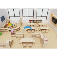 Chaise et table en bois Moetry pour école maternelle et salle de classe de maternelle