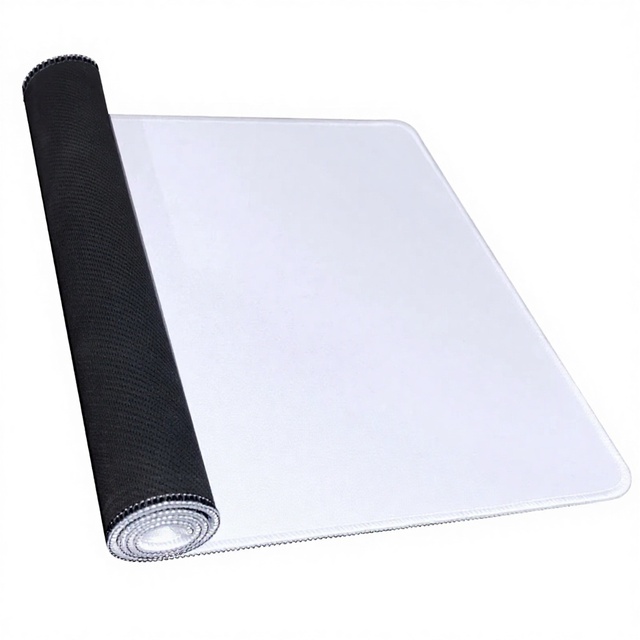 Blank Full Color Printed Play Mat, 6 Feet Long Mouse Pad/Desk Mat White