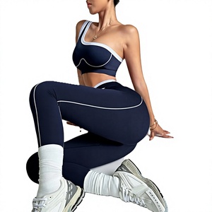 T-shirts de yoga pour femmes avec soutien-gorge intégré, découpes, rembourrés, sans manches, hauts de sport 100 % coton écologique, entièrement en dentelle - Product Image 1