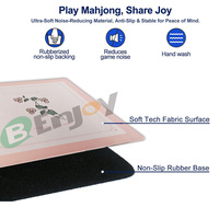 Tapis de Mahjong Américain Robuste Anti-Déchirure Professionnel avec Base en Caoutchouc Néoprène Antidérapante Lavable pour Jeu de Société