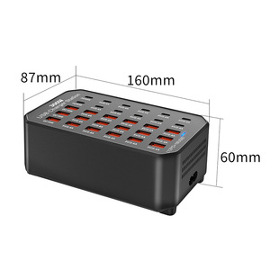 สถานีชาร์จ USB 30 พอร์ต 300W พร้อมระบบชาร์จเร็ว PD สำหรับโทรศัพท์ แท็บเล็ต และใช้งานกับคอมพิวเตอร์ตั้งโต๊ะ - Product Image 3