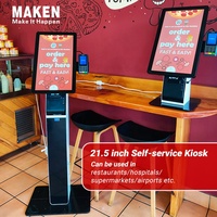 21.5 pouces écran tactile paiement en libre-service kiosque de commande automatique machine à billets de file d'attente