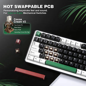 Yunzii B75 Pro 75 Keys <span class=keywords><strong>ค</strong></span>ีย์บอร์ดไร้สายแบบกลไกที่ติดด้วยความร้อน RGB PBT keycaps โหมด Tri 2.4G สำนักงานเล่นเกม - Product Image 4