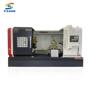 Máquina de torno CNC de cama plana CK61100 para plantas de fabricação de projetos horizontais