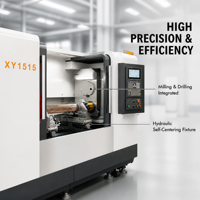 CNC 1520 Rijit Düz Yataklı Ağır Hizmet Tipi Mil İşleme Uç Yüzey Frezeleme Merkezi Delik Delme Kombine Takım FANUC Kontrol 4 CE