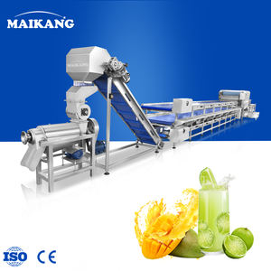 Ligne de production entièrement automatique de lavage et d'extraction de jus de fruits, équipement de traitement de jus de fruits et légumes à grande échelle pour pommes et oranges - Product Image 1