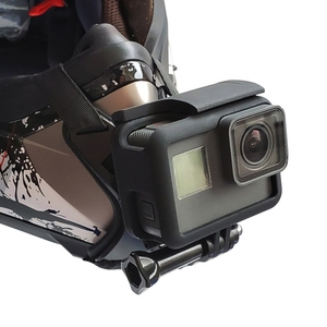 TUYU Motosiklet Kask Çene Aksiyon Kamerası Cep Telefonu Montaj Braketi Siyah Braket - Product Image 2