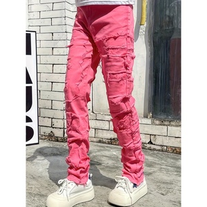 Pantalones Unisex de Pierna Recta, Elásticos y Laminados, Estilo Europeo Americano, 2025 |   Pantalones Vintage de Talle Alto Resistentes al Viento - Product Image 5